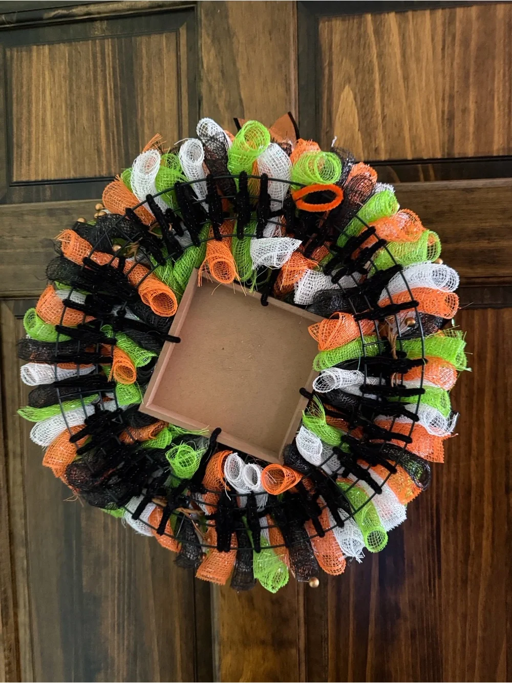 Halloween Spider Venom Decorative Wreath - Orange, Black & Green